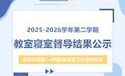 信督恪查 | 2025—2026学年第二学期信息学院第1~4周教室寝室督导结果公示
