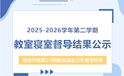 信枢公示 | 2025—2026学年第二学期信息学院第5~8周教室寝室督导结果公示